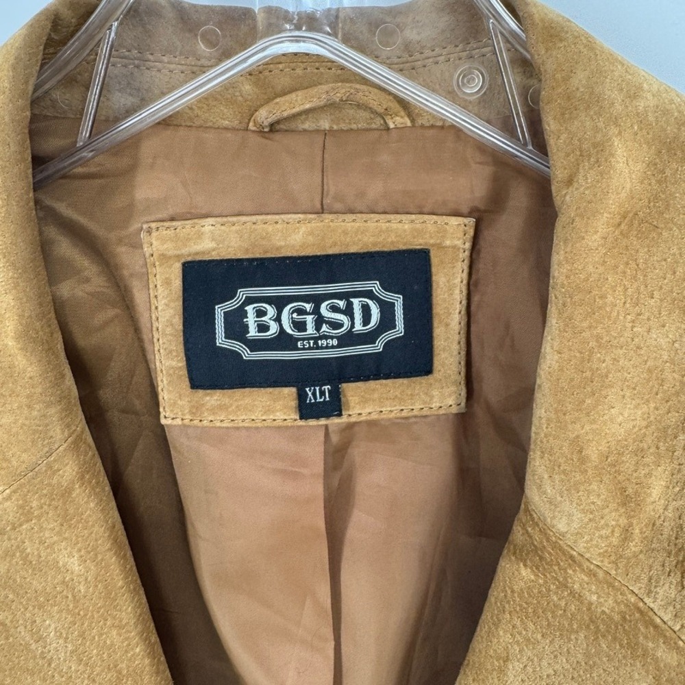 Vintage BGSD Mens Sz XLT Genuine Leather Suede Blazer Jacket Sport Coat‎ Tan - Picture 3 of 14